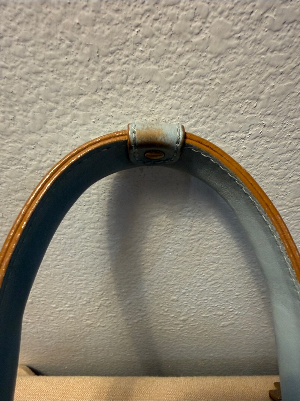 Chloé Blue Leather Boston Tote Bag - Picture 13 of 13
